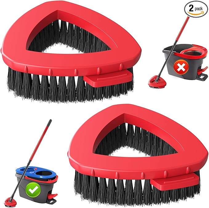 2 Pack 2-Tank Spin Mop Scrub Brush Head Replacement by Caehomly