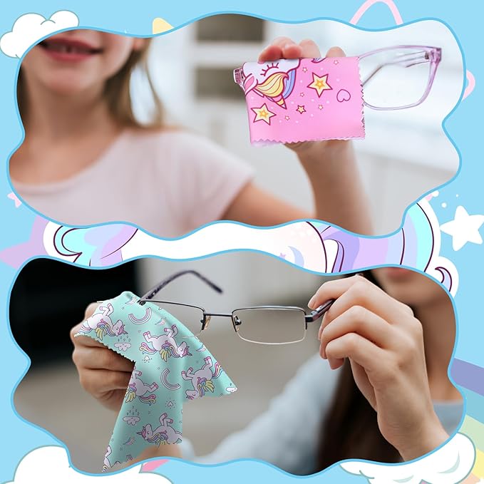 Sinmoe 20 Pcs Microfiber Cleaning Cloth Cute Unicorn Design Microfiber Soft - Image 6