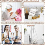 2 Pcs Scalloped Hand Towels 100% Cotton Fingertip Towels - Image 6