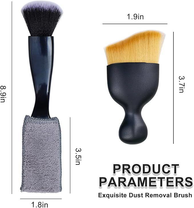 3 Pack Car Interior Detail Dust Brush, Microfiber Duster Brush, Feather Duster - Image 4