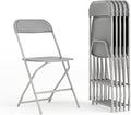 Flash Furniture Hercules Series Plastic Folding Chair - Grey - 6 Pack 650LB Weight Capacity Comfortable Event Chair-Lightweight Folding Chair by FlashFurniture