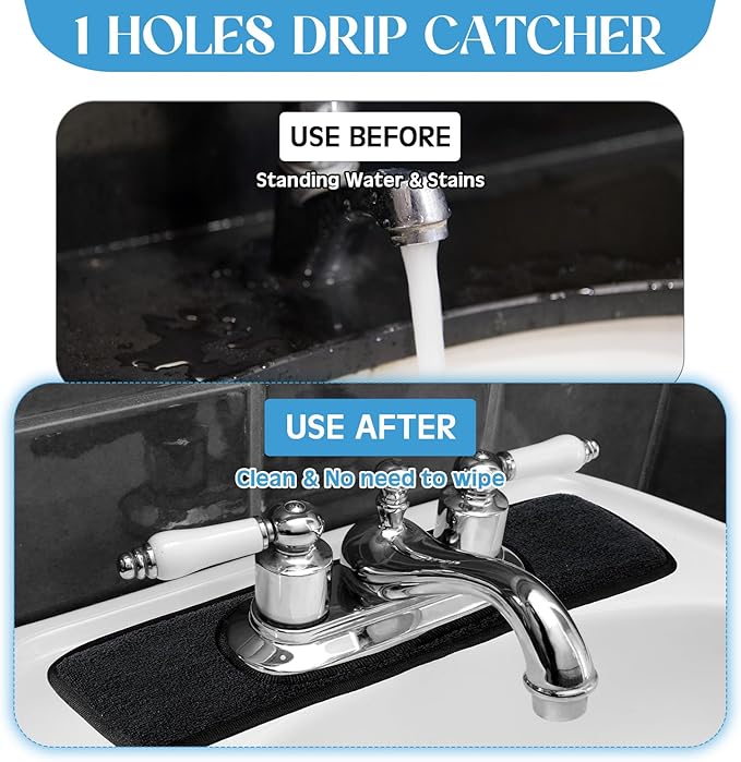 2 Pcs Faucet Mat for Kitchen Sink Splash Guard for Kitchen Sink Faucet Dish - Image 4
