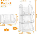 Hanging Closet Organizers and Storage, 6 Tier Closet Shelf Clothes Organizer - Image 3