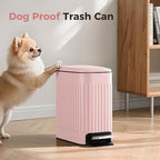 TrashAid Pink Bathroom Trash Can, 1.6 Gallon Stainless Steel Small Garbage Can - Image 6