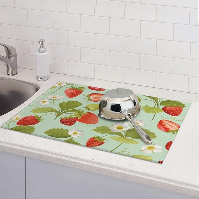 Large Dish Drying Mats For Kitchen Counter Microfiber Kitchen Drying Mat XL - Image 7