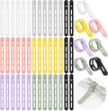 42 Pcs Silicone Cable Ties Reusable Cord Organizer Adjustable Data Cable Wraps by Tellegloww