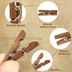 CCINEE 150 PCS Mini Natural Wooden Clothespins, 1 Inch Multi-Function - Image 3