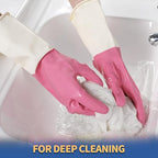 BOOMJOY Latex Cleaning Gloves, Heavy Duty Dishwashing Gloves, Reusable Medium - Image 7