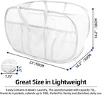 Collapsible Laundry Baskets, Upgrade Pop Up Laundry Hamper - Image 4