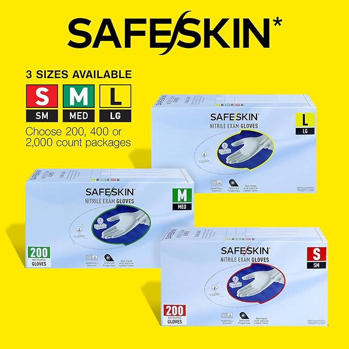 SAFESKIN Nitrile Exam Gloves Disposable - Image 2