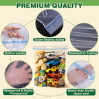 5 PACK 25 Gallon Extra Large Storage Bags, 35.5"x 24"x 7" Resealable Clear - Image 3