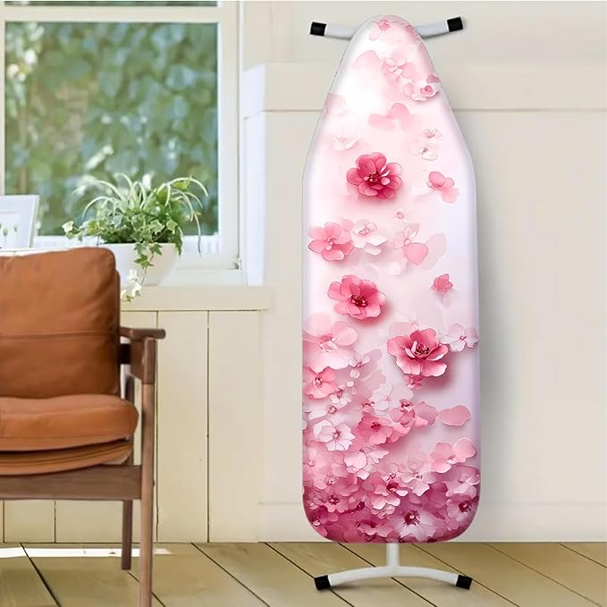 Nuxovilar Pink Watercolor Flowers Ironing Board Cover, This Cover Fits Most - Image 2