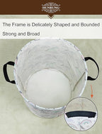 HUNRUNG Laundry Hamper, Large Canvas Fabric Lightweight Storage Basket Toy - Image 6