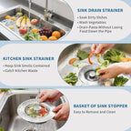 The Ultimate Kitchen Sink Solution: 3-in-1 Drain Strainer & Stopper. 304 - Image 5