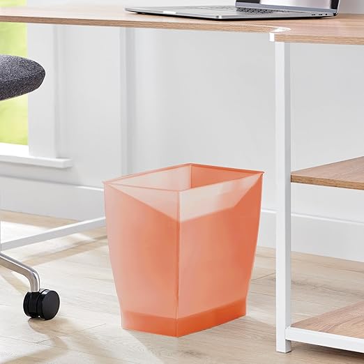 iDesign Small Plastic Bathroom Trash Can, Slim Rectangle Garbage Bin - Image 5