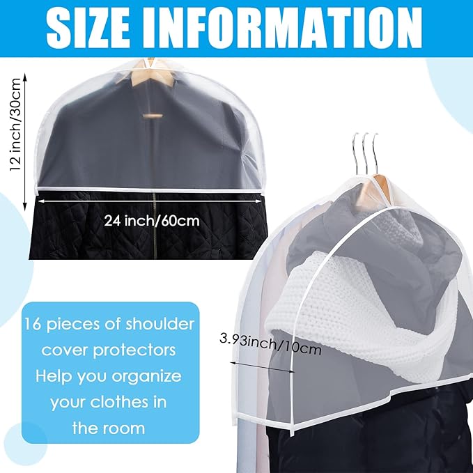 Patelai 16 Pcs 4" Gusseted Plastic Shoulder Covers - Image 2