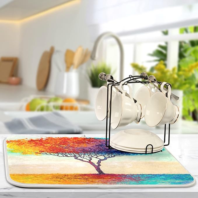 Absorbent Dish Drying Mat for Kitchen Counter - Image 5