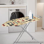 Ironing Board Cover, Standard Size 15x54, Sewing Machine Rose Print, Elastic - Image 2