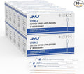 JMU 6 Inch Sterile Cotton Tipped Applicators, Wood Shaft Medical Swabs by JMU