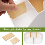 Set of 2 Toothbrush Holder for Bathrooms, 5 Slot Electric Toothbrush Toothpaste - Image 3