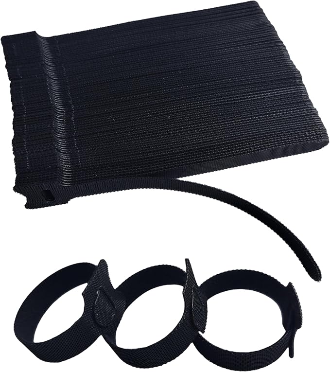 100 PCS 6 Inches Black Reusable Cable Ties, Adjustable Cord Straps, Cable by Unknown
