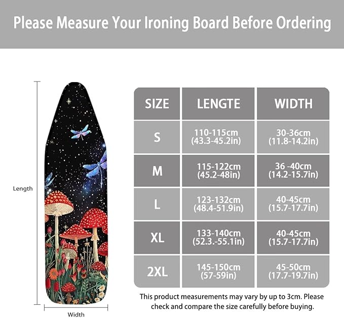 Ironing Board Cover, Ironing Mat, Mushroom Ironing Board Cover, Table Top - Image 5