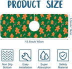 Christmas Gingerbread Man Sink Splash Guard Gingerbread Man Faucet Absorbing - Image 2