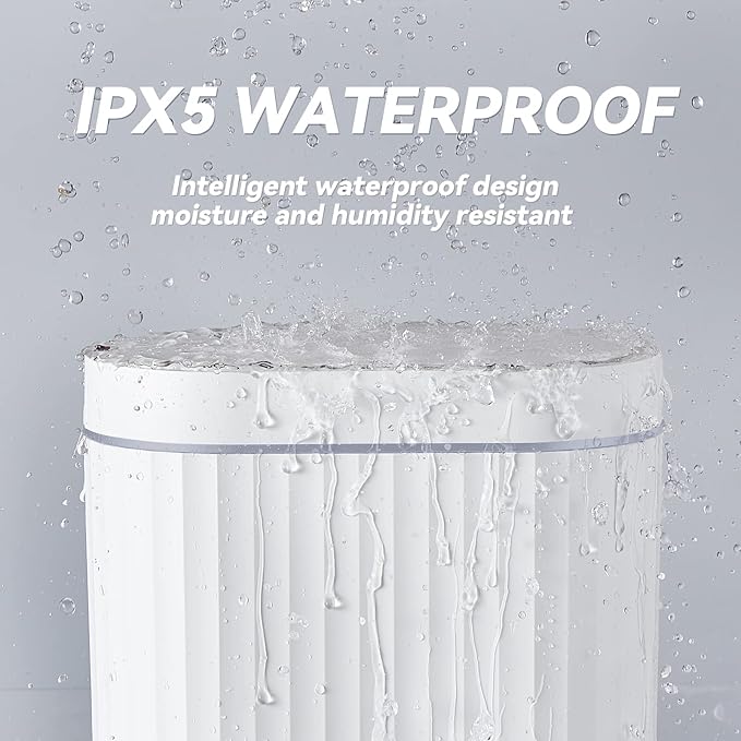 ELPHECO Bathroom Trash can Motion Sensor, Automatic Garbage can, Slim Plastic - Image 5