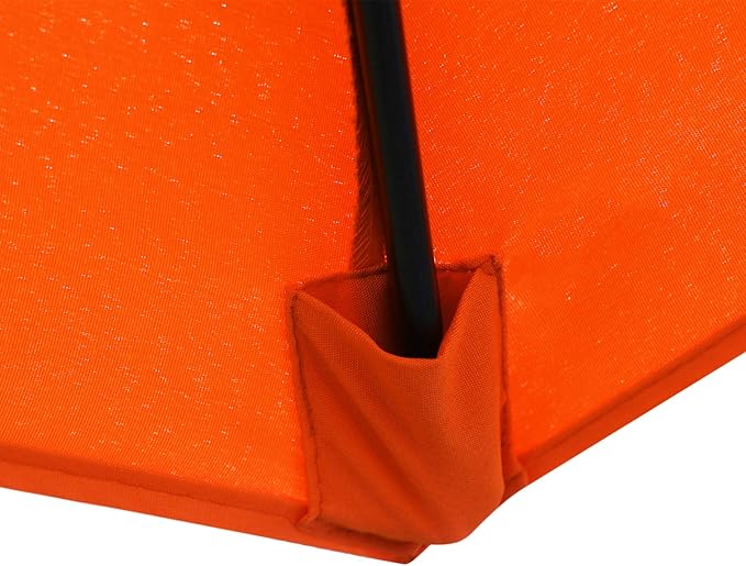 Sunnyglade 9' Patio Umbrella Outdoor Table Umbrella with 8 Sturdy Ribs (Orange) - Image 3