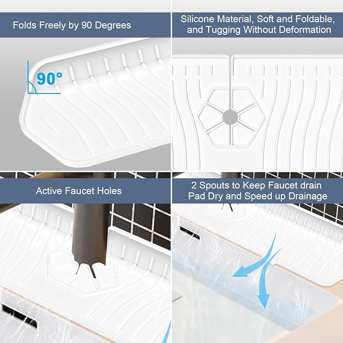Faucet Guard - 90 Foldable Draining Mat - Image 5