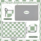 Zonon Green Checkered Dish Drying Mat - Image 5