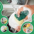 24 Pack Kitchen Cleaning Sponges, Scrub Sponges, Non-Scratch Scrub Dish Sponge - Image 3