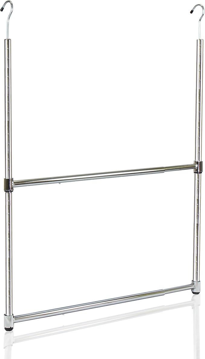 Oceanstar ACR1538C 2-Tier Portable Adjustable Rod Closet Hanger - Image 5