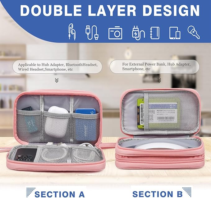 Electronics Accessories Organizer Pouch Bag, Electronic Organizer Travel Case - Image 5
