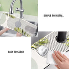 Sink Faucet Absorbing Mat, 2 Pack Drying Mat Around Faucet Sink Splash Guard - Image 4