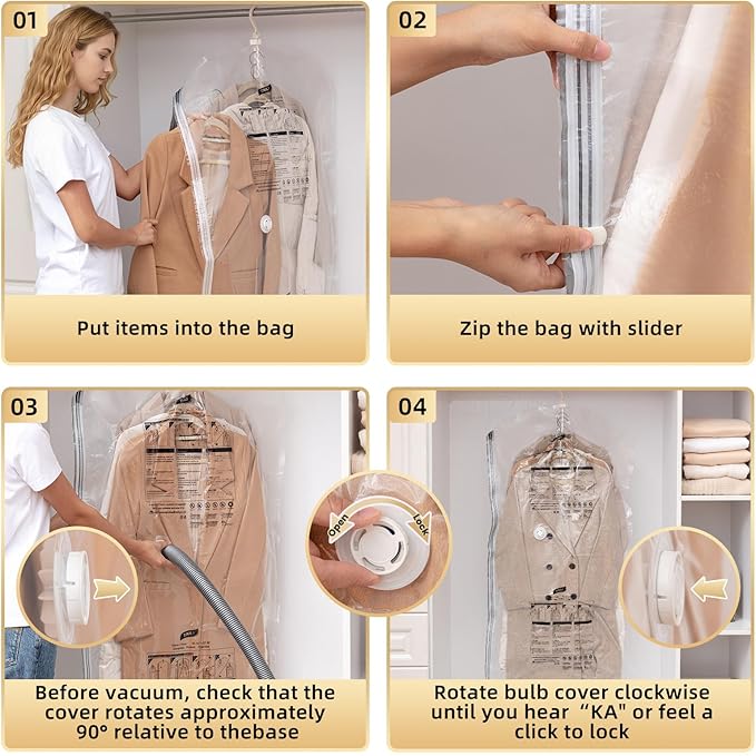 TAILI Hanging Vacuum Storage Sealer Bags Space Saver Bag - Image 8