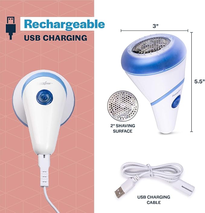 Fuzz Free Electric Fabric Shaver, Rechargeable Lint Remover, Fuzz Pill Clothing - Image 7