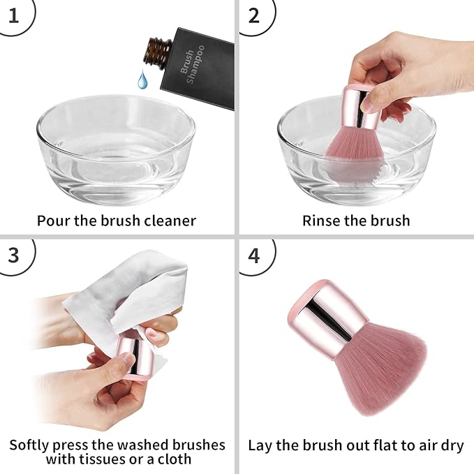 Vaincre Nail Art Dust Powder Remover Brush, Soft Nail Art Dust Cleaner Brush - Image 7