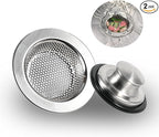 RQYEKDO Kitchen Sink Strainers Sink Stopper Kits, Stainless Steel Sink Drain by rqyekdo