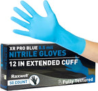 Raxwell Blue Nitrile Disposable Gloves by Raxwell