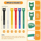 70 Pack Multi-Color Cable Ties 6 Inch - Image 2