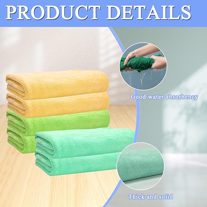 6 Pcs Extra Large Microfiber Cleaning Cloth, Microfiber Towels - Image 3