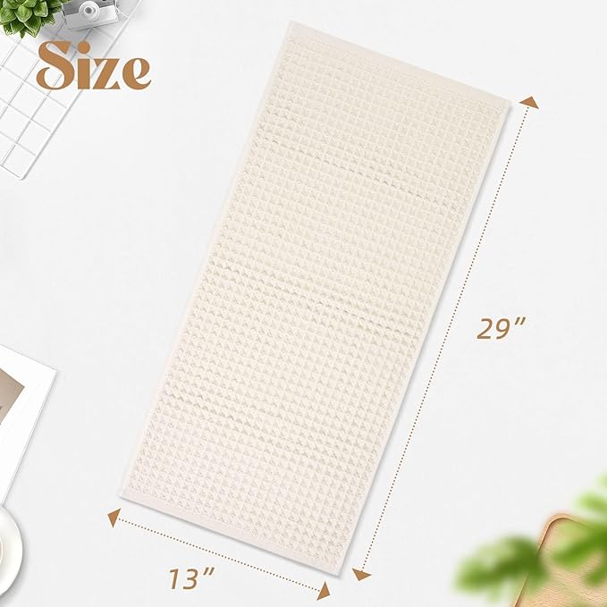 Jacquotha Waffle Hand Towel Set – Cotton Soft Lint-Free Quick Drying Towels - Image 8