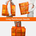 Vieshful Orange 40L Clear Clothes Storage Bag Colorful Clothes Organizer - Image 4