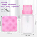 400pcs Nail Cotton Pads, 1 Pull-Off Pump-Style Bottle Suitable - Image 2
