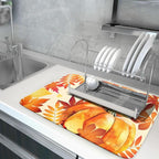 Autumn Pumpkin Maple Leaf Dish Drying Mat - Image 5