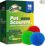 SCRUBIT 18 Round Nylon Dish Scrubber Scouring Pads by SCRUBIT