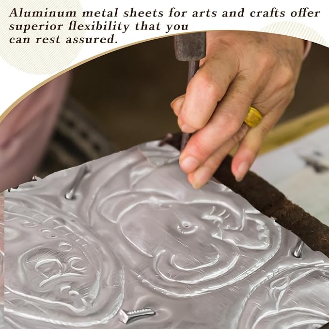Yaocom 50 Packs Aluminum Metal Crafts DIY Foil 7.8 Inch x 11.8 Inch x 0.07 mm - Image 3