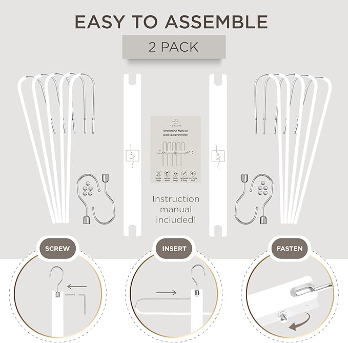 MORALVE Pants Hangers Space Saving - Image 7