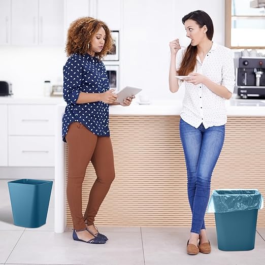 Hoolerry 9 Pieces Garbage Can 2 Gallon Small Trash Cans Bulk Bathroom Trash Bin - Image 7